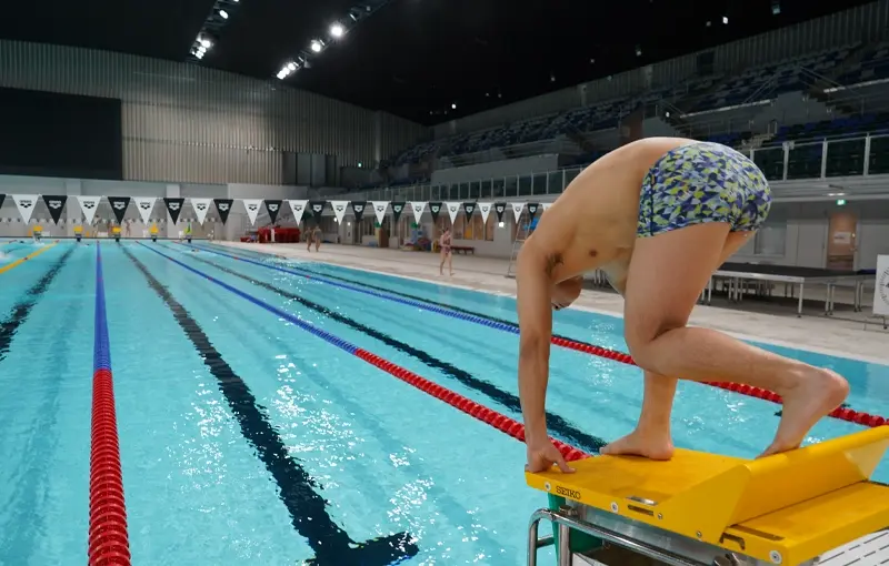 飛び込みの様子